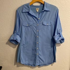 Blue Long Sleeve Button Up - Converse